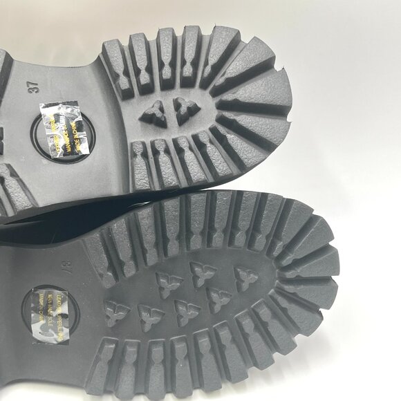 Tony Bianco Womens 37 EU 6.5 US Black Patent Lug Sole Chunky Loafers Shoes - Picture 11 of 14